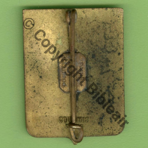 3248.EMGFA 1946.55 GT.II.64 ANJOU  COURTOIS PARIS Past octog COURTOIS PARIS Dos lisse Email BANDEAU NOIR 26x34mm EMAIL Src.Y.GENTY 10Eur11.25 